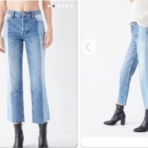 BDG Two-Tone Blue Ankle Jeans